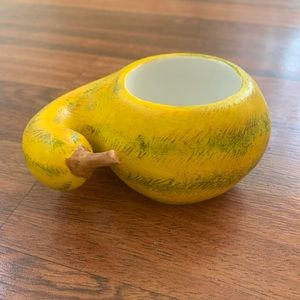 Partylite "Harvest Medley" Collection Candle Holder Crookneck Squash Yellow